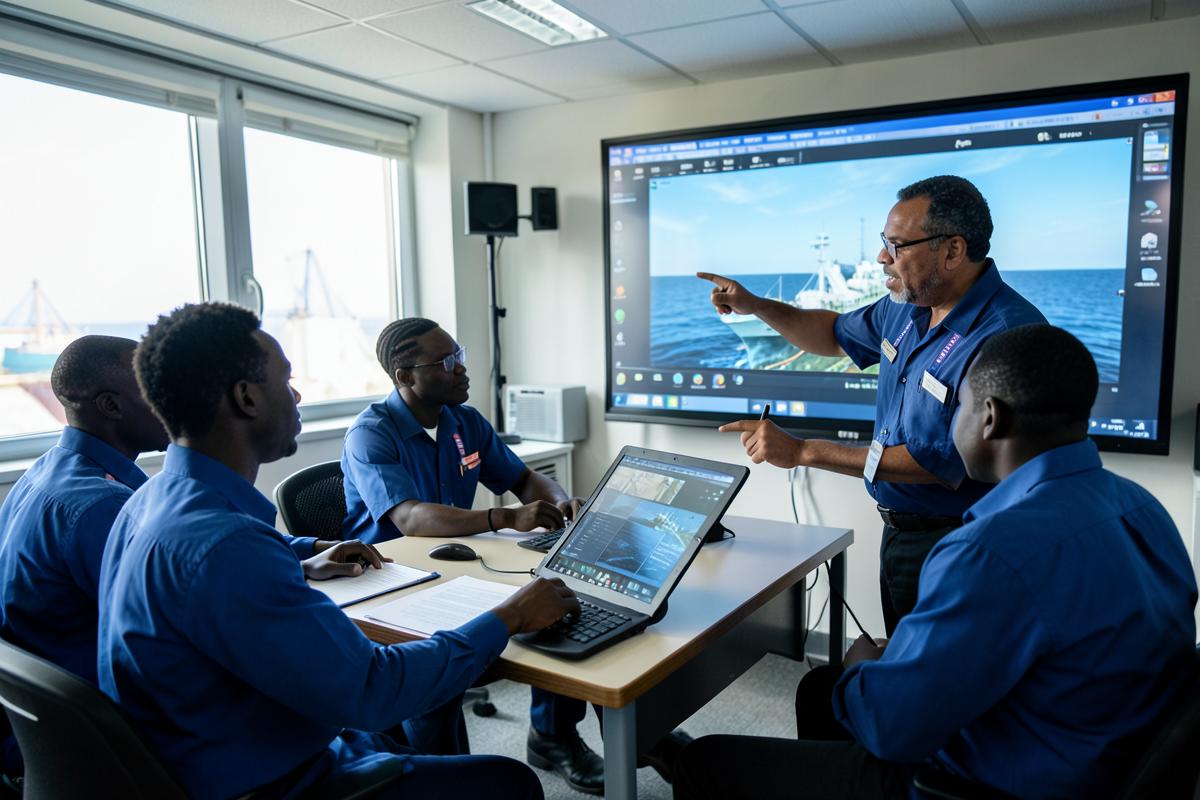 Session de formation des marins sur simulateur
